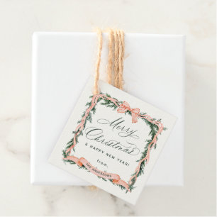 Étiquette cadeau de cadre de Noël CHRISTMAS GARLAN