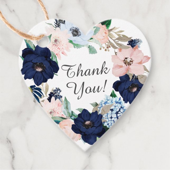 Étiquette cadeau de faveur de douche de mariage fl (Devant)