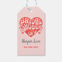 Étiquette cadeau de Fête des mariées rétro Super