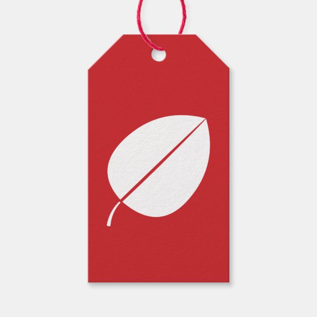 Étiquette cadeau de feuilles d'automne de cerise (Devant)