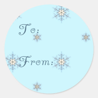 Étiquette cadeau de flocon de neige