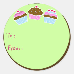 Étiquette cadeau de gâteaux