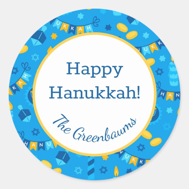 Étiquette cadeau de Hanouka (Devant)
