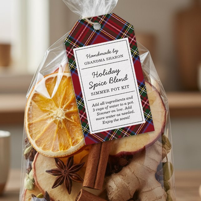Étiquette Cadeau de Kit de Pot-pourri de Fêtes au  (Créateur téléchargé)