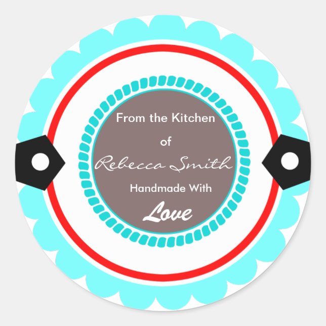 Étiquette cadeau de la cuisine des autocollants (Devant)