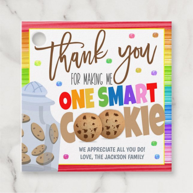 Étiquette cadeau de l'enseignant (Devant)