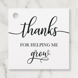 Étiquette cadeau de l'enseignant, Étiquette Plante