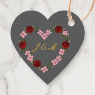 Étiquette cadeau de mariage Gris