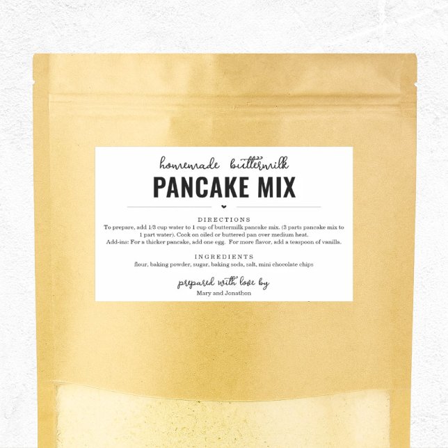 Étiquette Cadeau de Mélange de Crêpes (Créateur téléchargé)