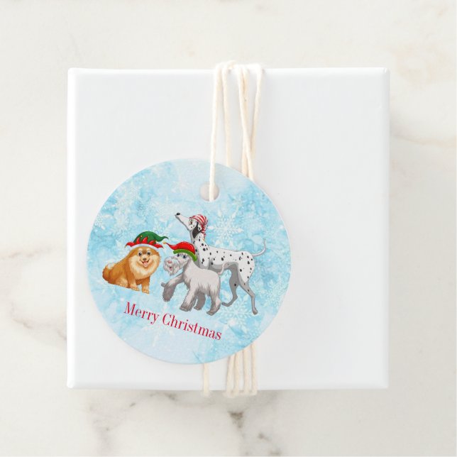 Étiquette cadeau de Noël (En situation)