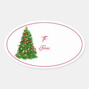 Étiquette cadeau de Noël
