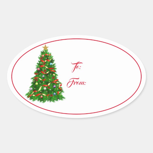 Étiquette cadeau de Noël (Devant)