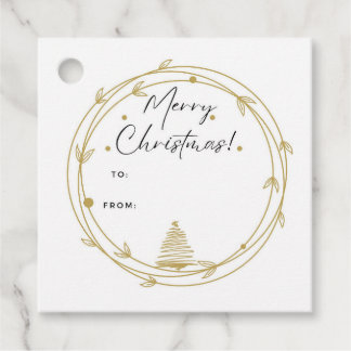 Étiquette cadeau de Noël
