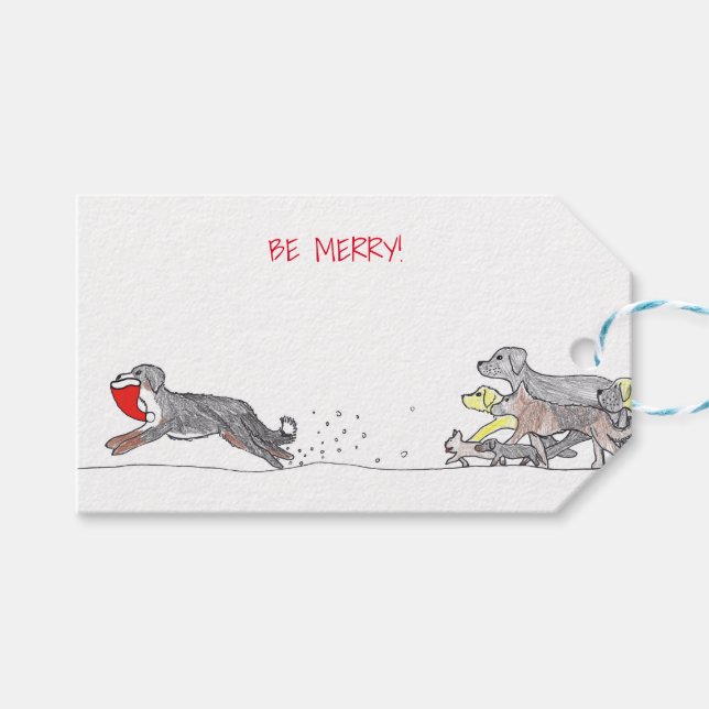 Étiquette cadeau de Noël (Devant (Horizontal))