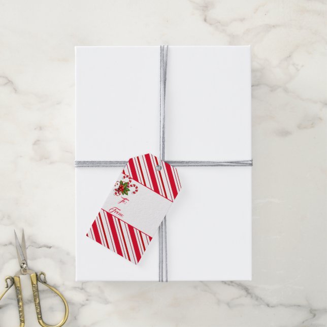 Étiquette cadeau de Noël (Avec de la ficelle)