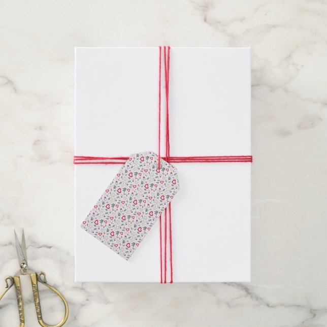 Étiquette cadeau de Noël (Avec de la ficelle)