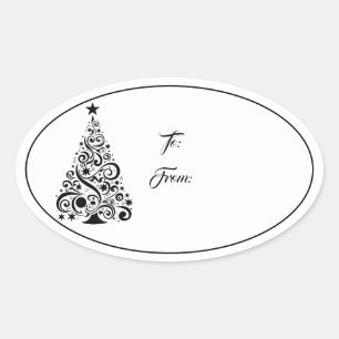 Étiquette cadeau de Noël