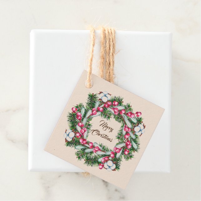 Étiquette cadeau de Noël (En situation)