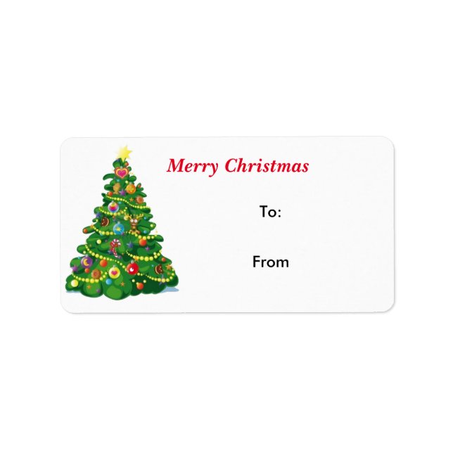 étiquette cadeau de Noël (Devant)