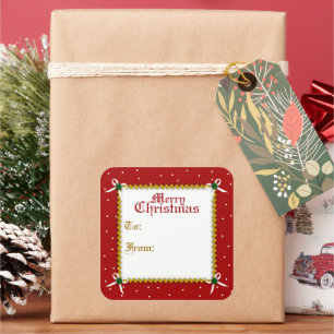 Étiquette cadeau de Noël