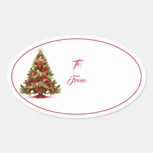 Étiquette cadeau de Noël