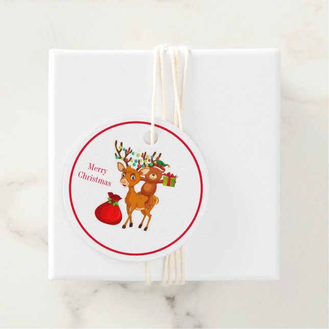 Étiquette cadeau de Noël (En situation)