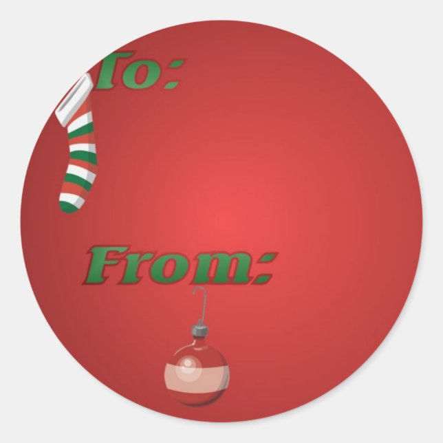 Étiquette cadeau de Noël (Devant)