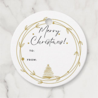 Étiquette cadeau de Noël