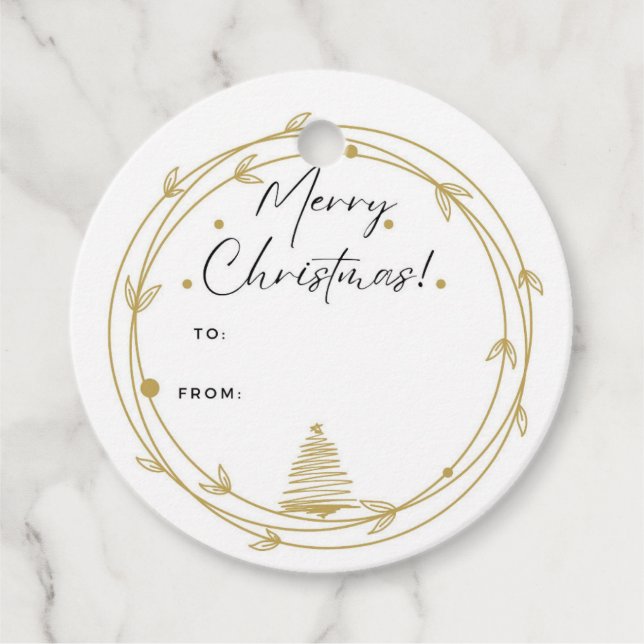 Étiquette cadeau de Noël (Devant)