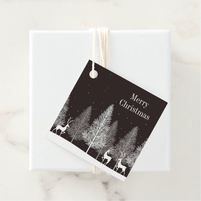 Étiquette cadeau de Noël (En situation)