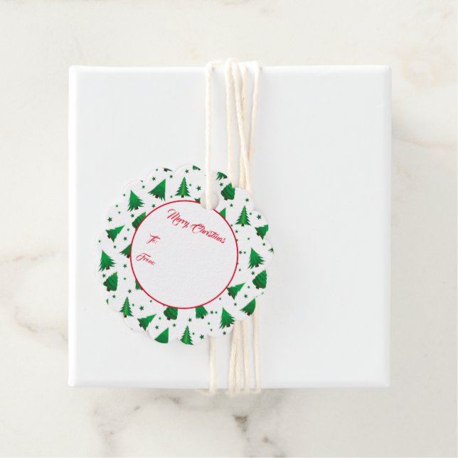 Étiquette cadeau de Noël (En situation)