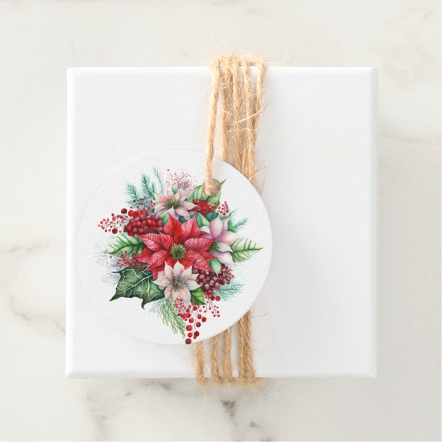 Étiquette cadeau de Noël (En situation)