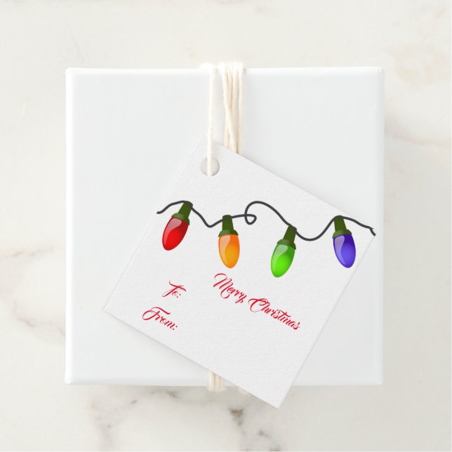 Étiquette cadeau de Noël (En situation)