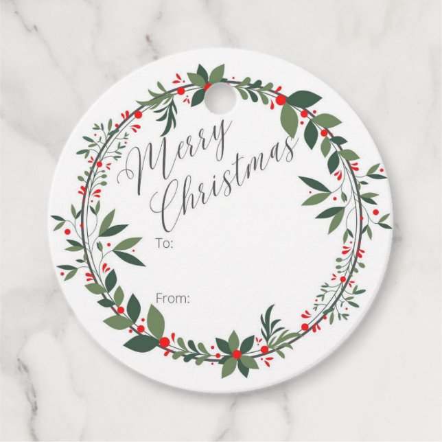 Étiquette cadeau de Noël (Devant)