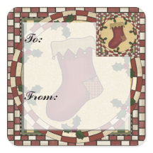 Étiquette cadeau de Noël