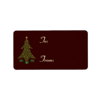 Étiquette cadeau de Noël