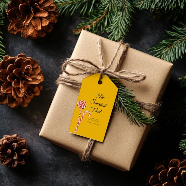 Étiquette Cadeau de Noël au Bonbon en Forme de Can (Créateur téléchargé)