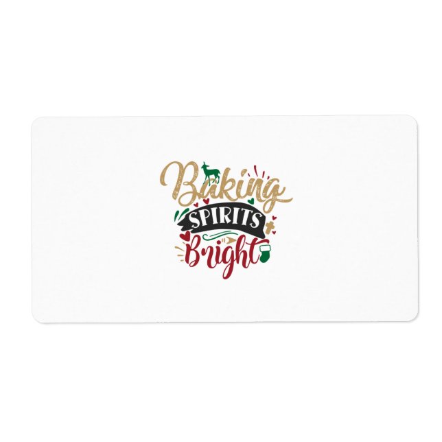 Étiquette Cadeau de Noël | Baking Spiritueux (Devant)