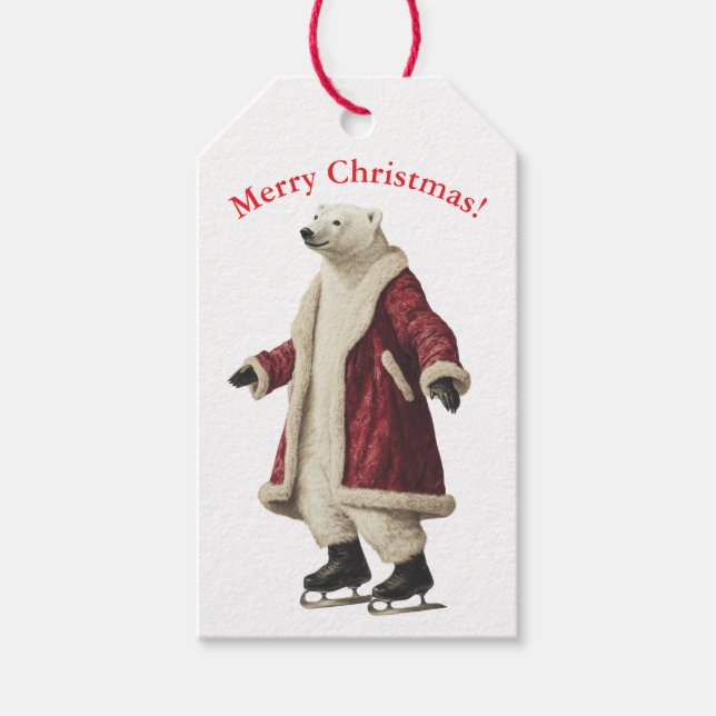 ÉTIQUETTE CADEAU DE NOËL D'OURS POLAIRE (Devant)