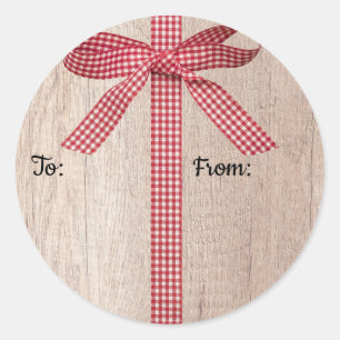 Étiquette cadeau de Noël en boîte de ruban rouge e