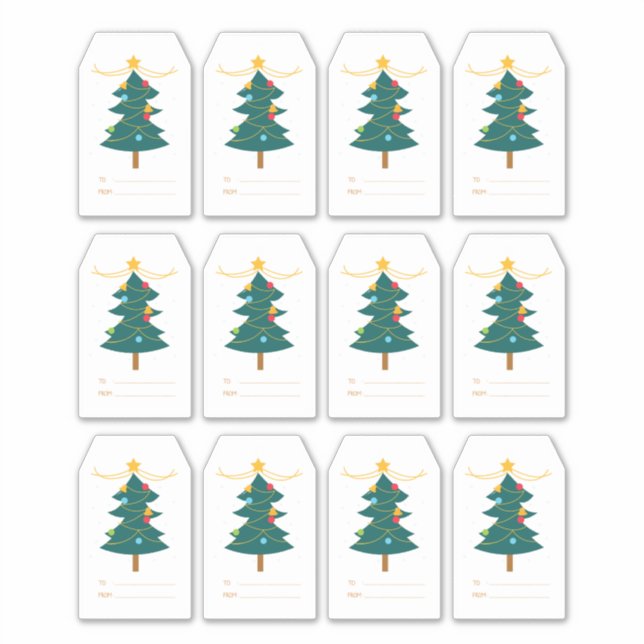 Étiquette cadeau de Noël Étiquettes cadeaux de Noë (Devant)