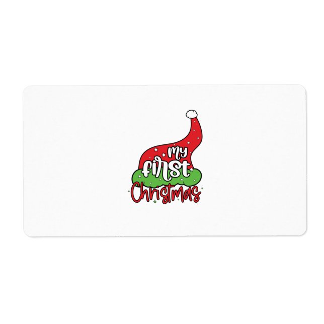 Étiquette Cadeau de Noël Mon premier Noël (Devant)