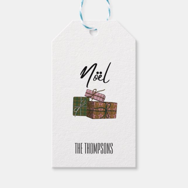 Étiquette cadeau de Noël Noel (Devant)