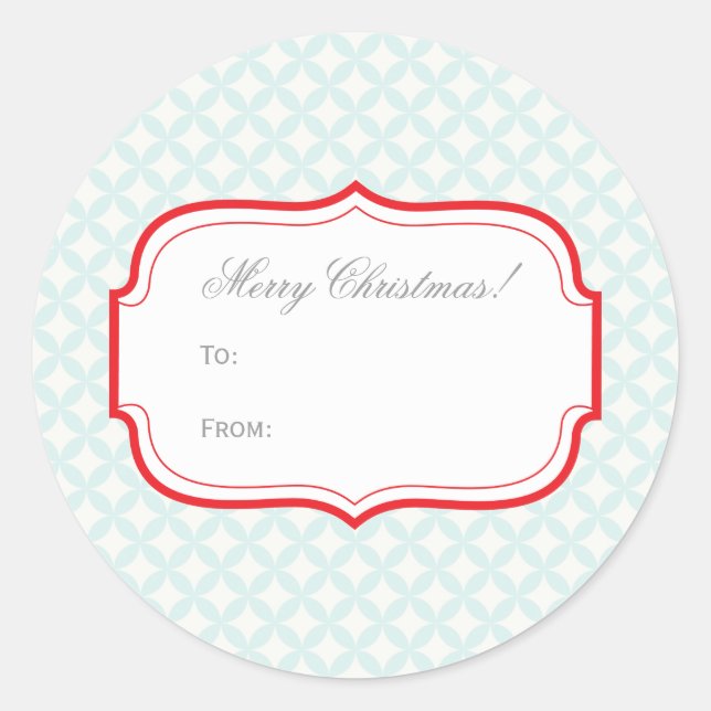 Étiquette cadeau de Noël personnalisable (Devant)