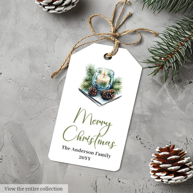 Étiquette cadeau de Noël scandinave boho chaude (Warm Boho Scandinavian Christmas Eve Gift Tag

)