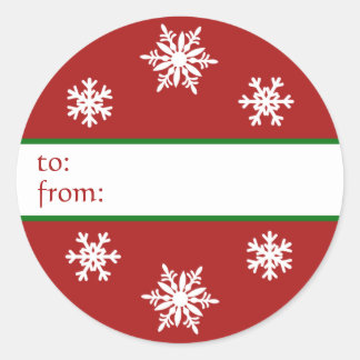 Étiquette cadeau de Noël Snowflake