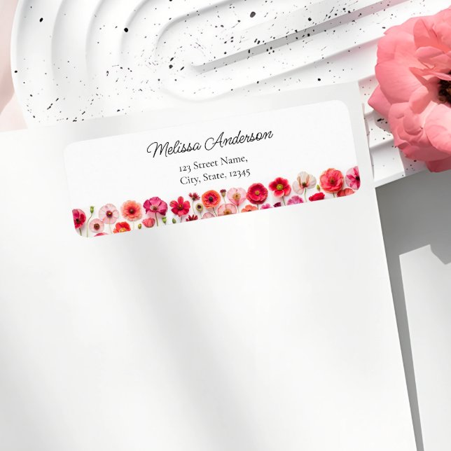 Étiquette Cadeau de retour de douche de mariage floral (Créateur téléchargé)