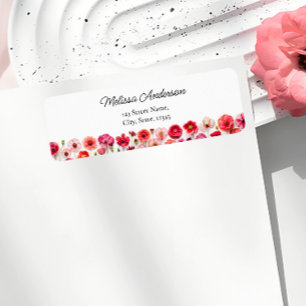 Étiquette Cadeau de retour de fête prénuptiale florale