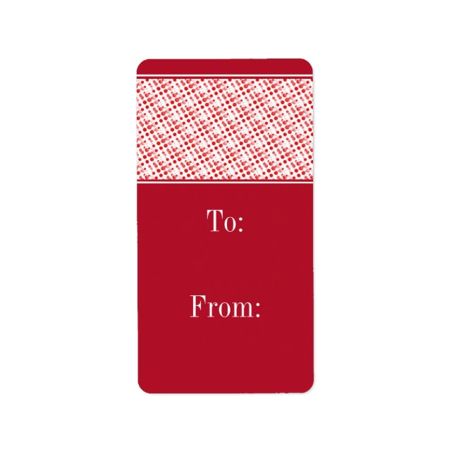 Étiquette Cadeau de vacances Étiquettes, Rouge (Devant)