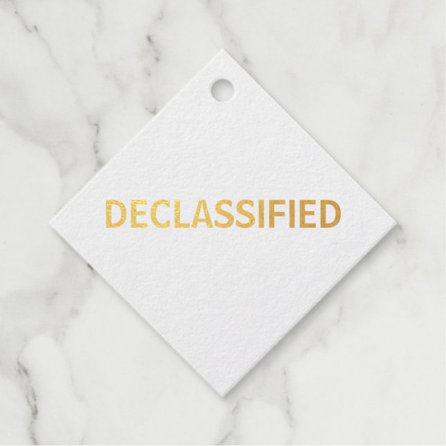 Étiquette-cadeau déclassifié (Devant)
